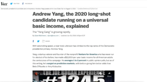 Vox Article on Universal Basic Income and the COVID-19 Pandemic
